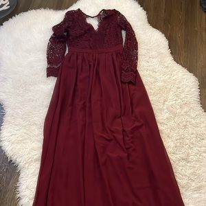 Burgundy Maxi Dress